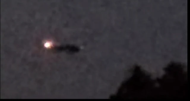 UFO over home in New Jersey at night time.