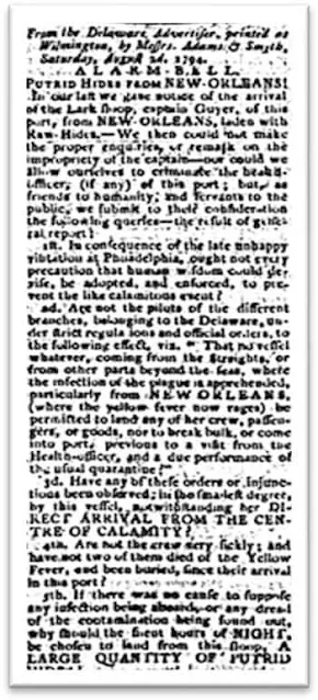 The Pennsylvania Gazette, 6 de agosto de 1794.]