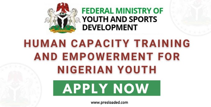 FMYSD Human Capacity Training and Empowerment for Nigerian Youth 2021- Apply Now