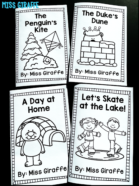 First grade winter reading practice long vowel readers phonics books