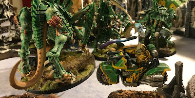 Warhammer battle report - Warhammer 40k - 9th Edition - Mantis Warriors vs Tyranids Hive Fleet Leviathan 1500pts - Open War