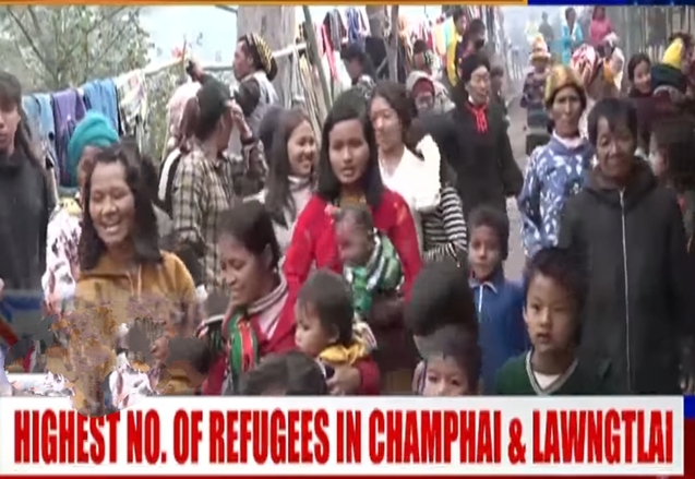 4000 Myanmar nationals crossed over to Mizoram during January; Almost 20000 refugees taking Shelter in India