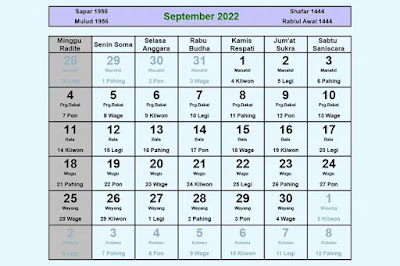 Kalended Jawa September 2022