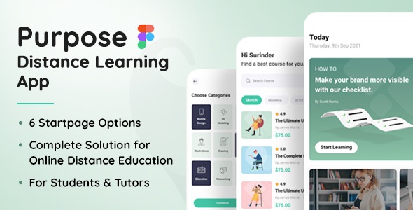 Best Distance Learning App Figma Template