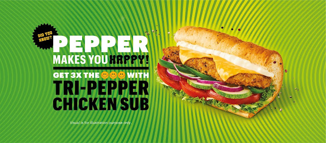 SUBWAY MALAYSIA INTRODUCES NEW ENDORPHIN-BOOSTING  FLAVOURS WITH THE TRI-PEPPER SUB