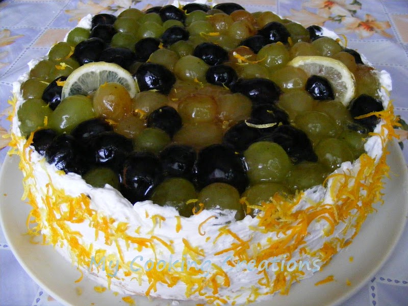 Торта с грозде и крем забайоне * Torta di uva con crema zabaione