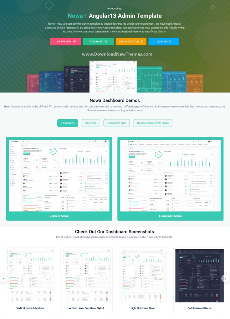 Nowa – Angular Admin & Dashboard Template Review