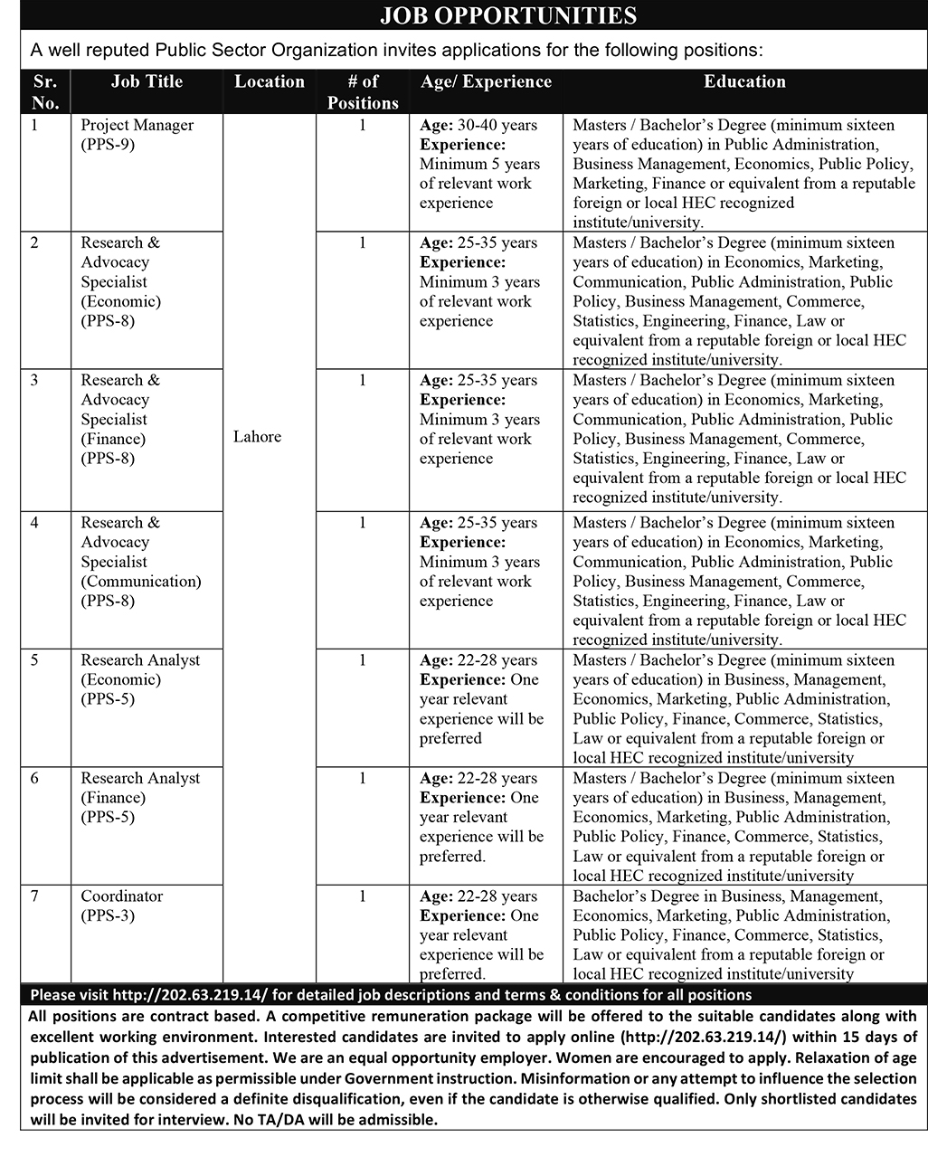 FEDERAL GOVERNMENT ORGANIZATION JOBS 2021