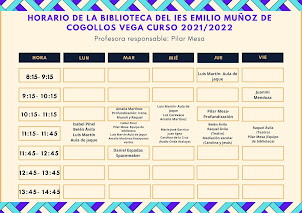 Horario de la biblioteca 2021/2022