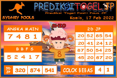 Prediksi Togel Sidney JP Kamis 17 Februari 2022