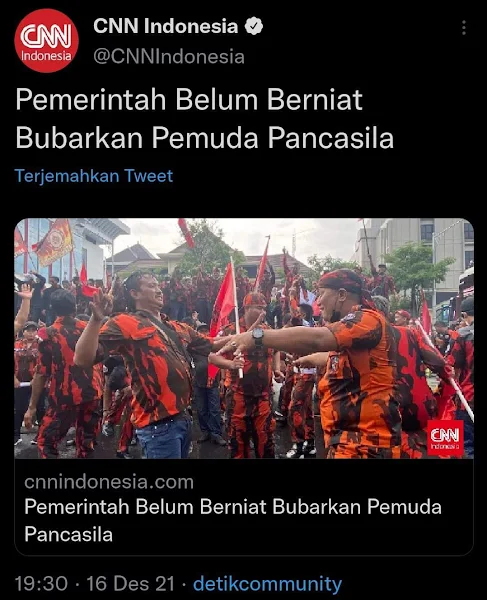  sembari liat mau tunduk dan bisa diberdayakan apa enggak Beda dengan FPI, Pemerintah Belum Berniat Bubarkan Ormas Pemuda Pancasila