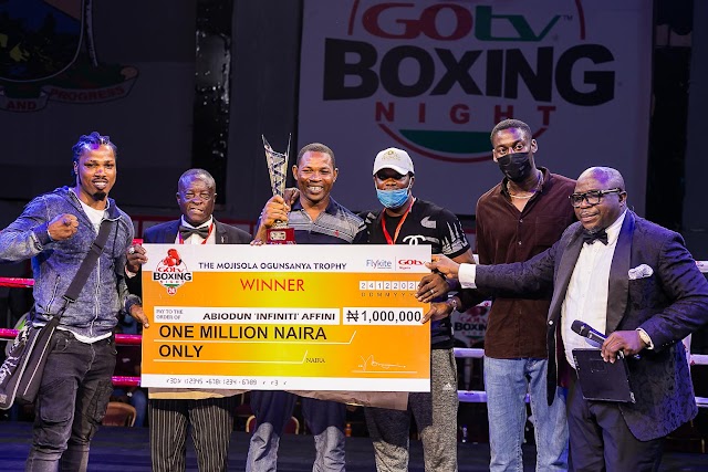 GOtv Boxing Night 24: Afinni Wins Best Boxer Prize