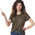 Happy Woman Pointing Transparent Image