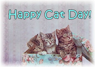 Happy cat day greeting cards