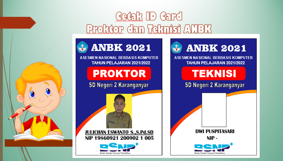 Cetak kartu ID Card Proktor Format Word