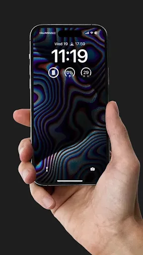 HD Psychedelic Titanium Swirls Wallpaper for iPhone 15 Pro and Android Phones