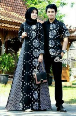 Model baju batik couple kombinasi terbaru