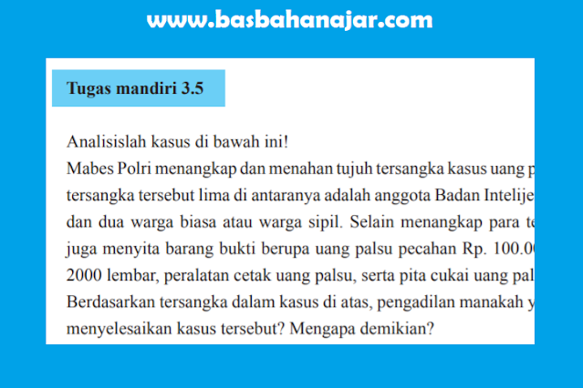 Jawaban PKN Kelas 11 Halaman 105 Tugas Mandiri 3.5