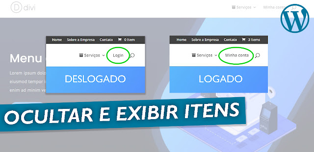 Ocultar e Exibir Itens no MENU Wordpress Logado e Deslogado