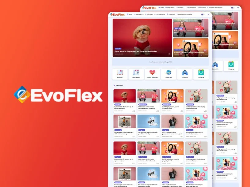 EvoFlex - Creative & Advance  Blogger Template - Blogger Template 2023