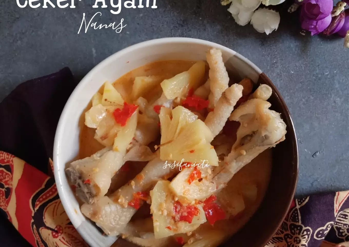 Resep Gulai Ceker Ayam Nanas