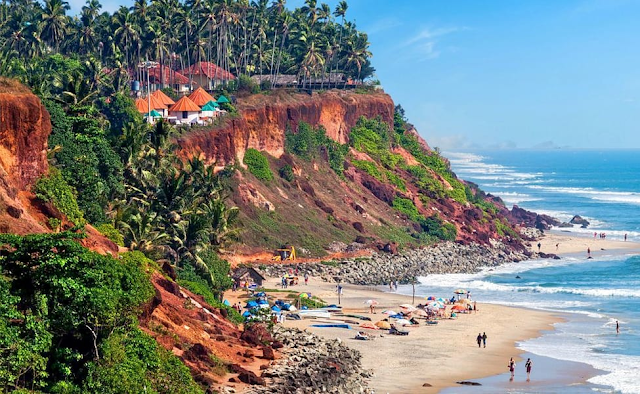 Varkala Beach and Red Cliff