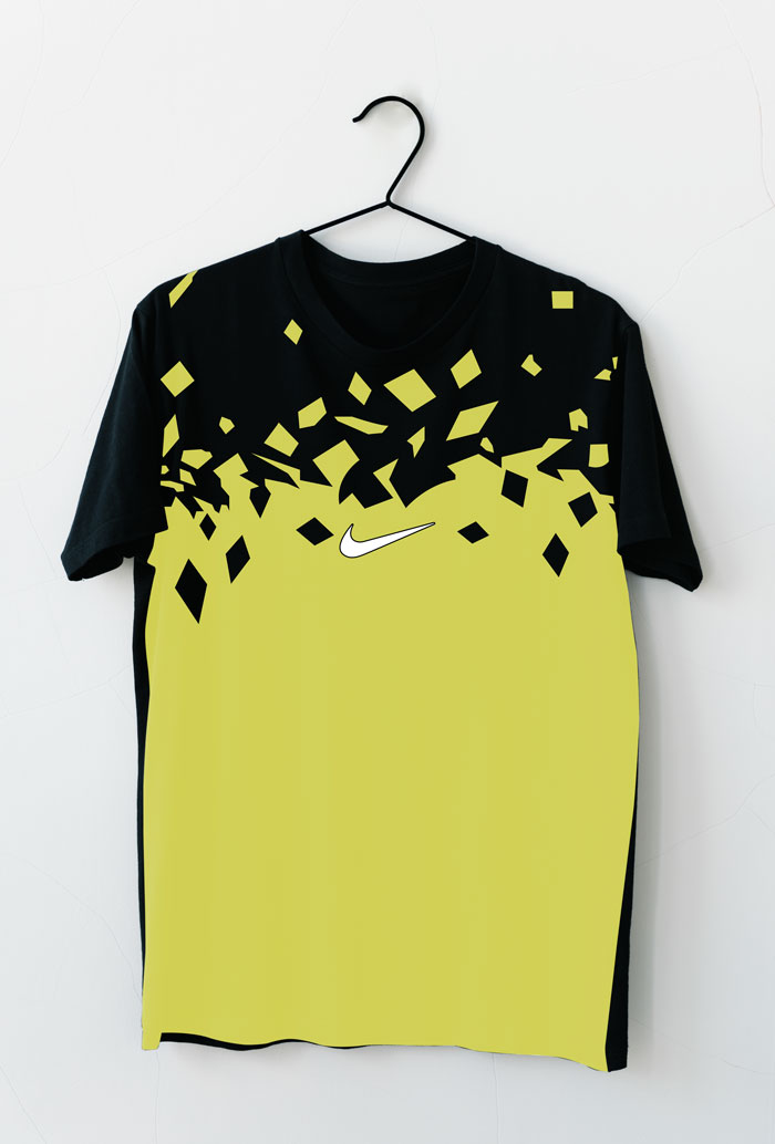 Camiseta TEXTURA NIKE FRAGMENTO AMARILLO