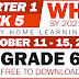 GRADE 6 UPDATED! Weekly Home Learning Plan (WHLP) Quarter 1: WEEK 5