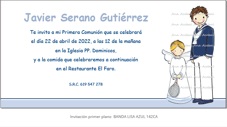 invitaciones primera comunion