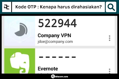 Kode OTP, otp code, code otp, pentingnya kode otp