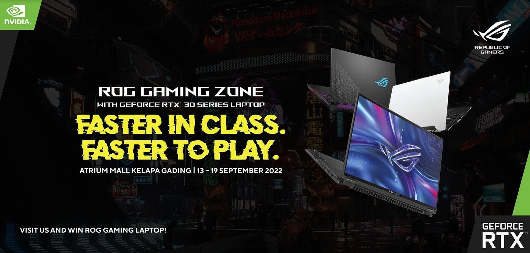 ASUS ROG Gandeng NVIDIA, Gelar ROG Gaming Zone with GeForce RTX 30 Series