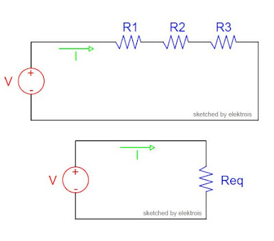 Contoh Rangkaian Resistor Seri