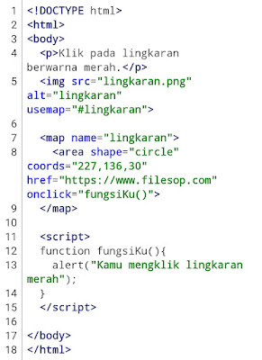 Contoh Program 5 : Peta Gambar dan JavaScript