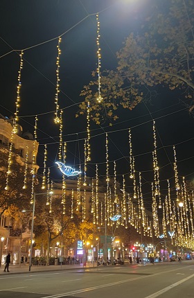 Passeig de Grácia de Barcelona en Navidad