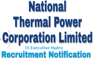 NTPC Recruitment 2021 - 15 Executive Hydro