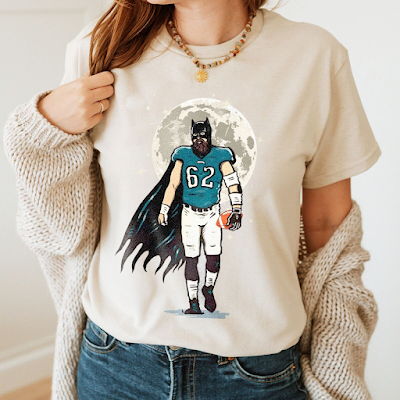 Fat Batman Jason Kelce T-Shirt, Philly Football Tee, Kelce Gift