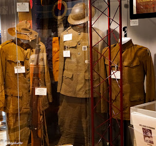 World War I uniforms displayed in the St Charles Veterans Museum