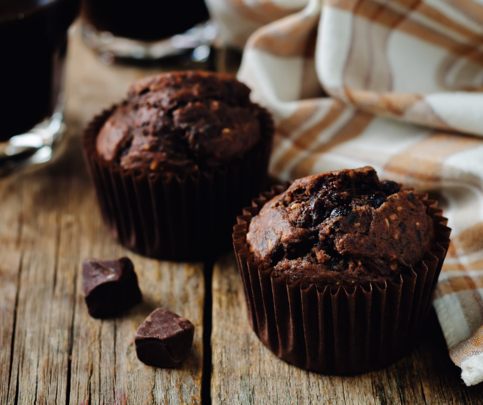 Muffin al cacao e cioccolato fondente