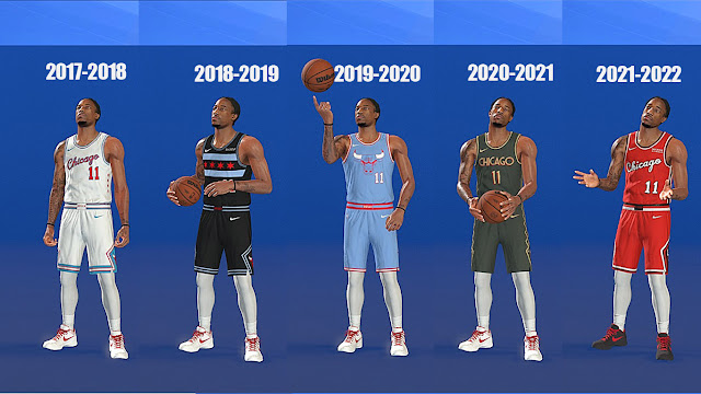 NBA 2K22 Dallas Mavericks All Nike City Jerseys Pack (2018, 2019