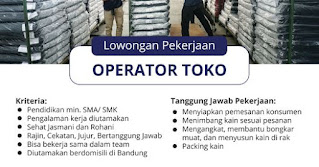 Lowongan Pekerjaan Operator Toko PT. Knitto Tekstil Indonesia