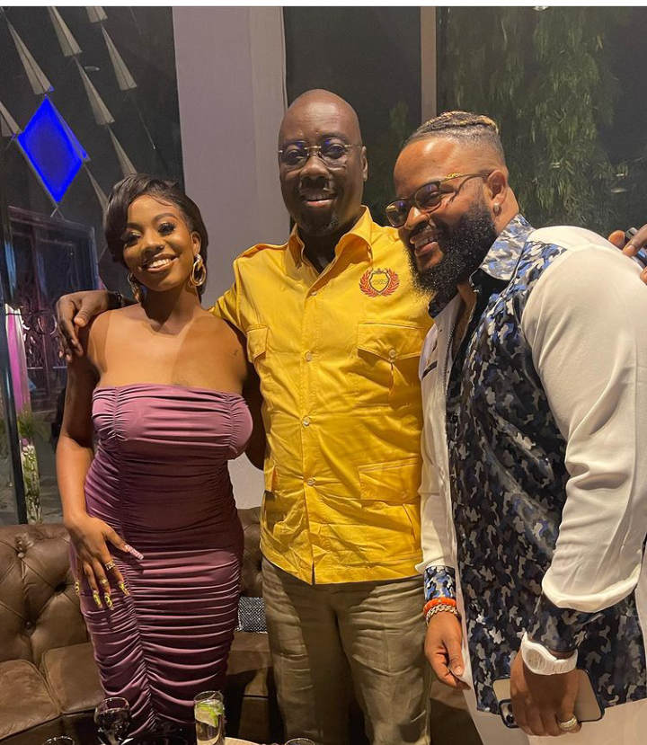 BBNaija: Whitemoney shares new photos with Obi Cubana and Angel Smith, says "tonight is about to get lit"