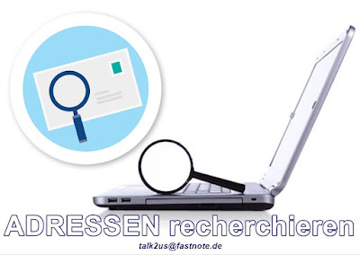 Adressen recherchieren Adressrecherche Schreibbüro