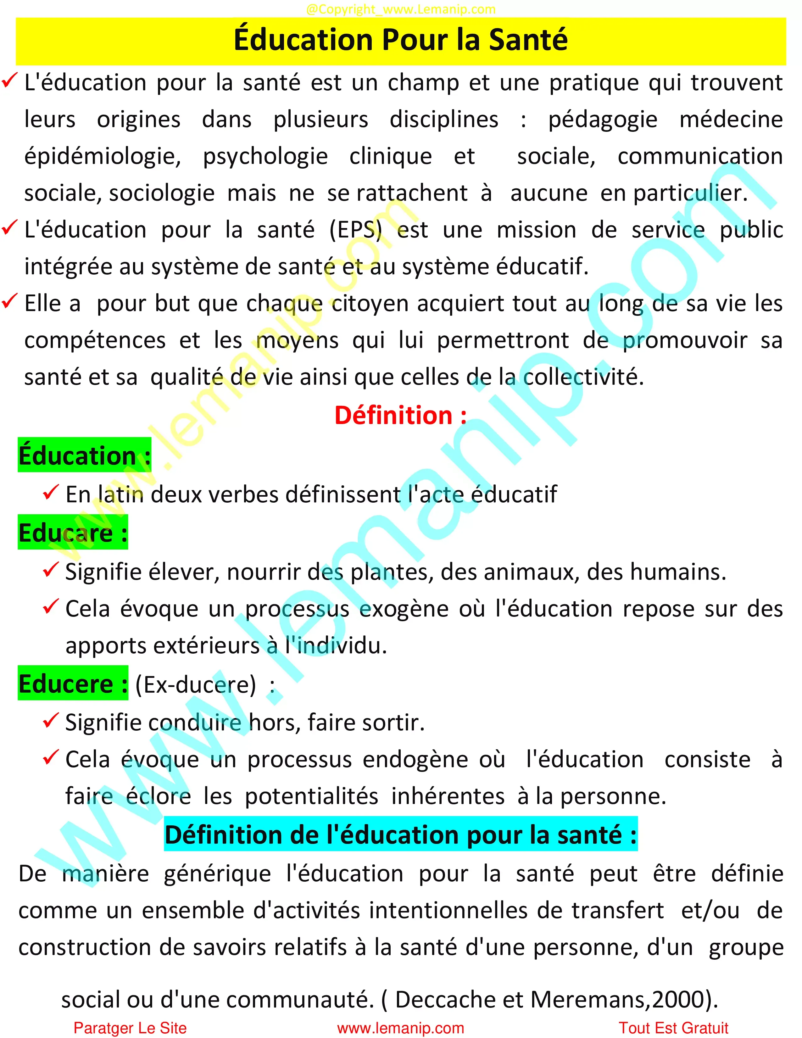 Éducation Pour la Santé