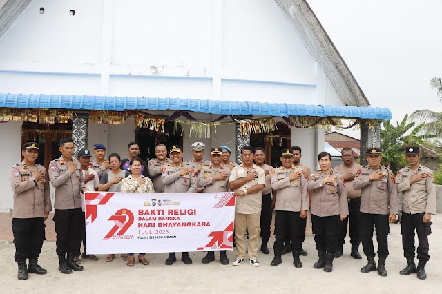 Kapolres Sergai Pimpin Bakti Sosial Religi HUT Bhayangkara Ke-79