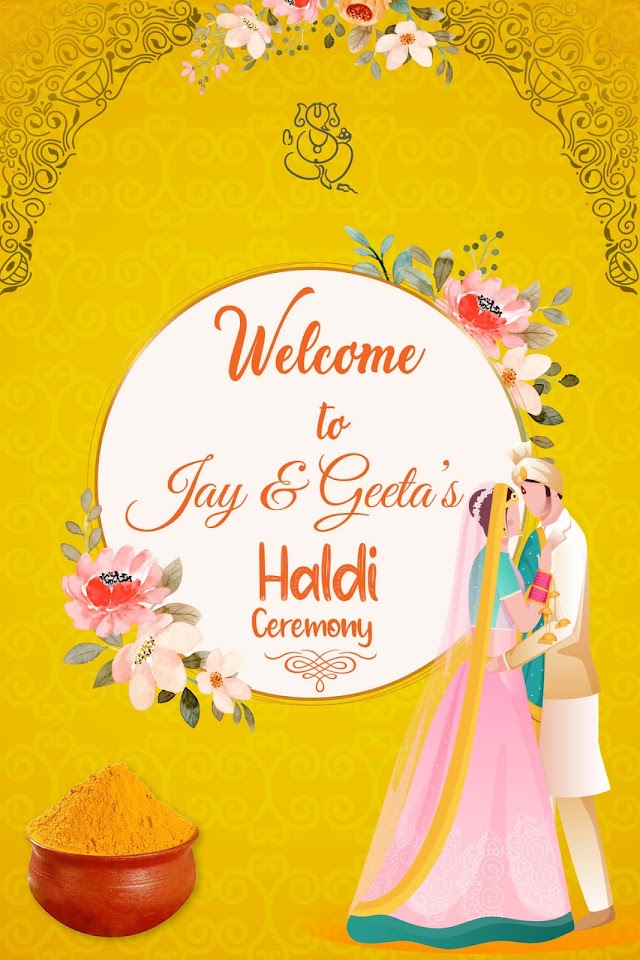 Best Haldi Ceremony Wedding Banner Design Download for Free | Download Wedding Banner Design PSD File