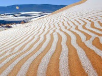  Snowfall in the Sahara desert.