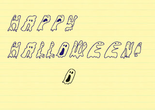 Happy Halloween paper greeting card