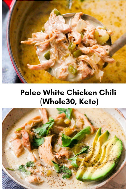 Paleo White Chicken Chili (Whole30, Keto)