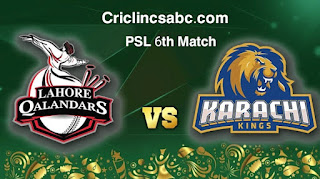 Karachi Kings vs Lahore Qalandars 6th Match Prediction PSL 2022 - who will win today's match?