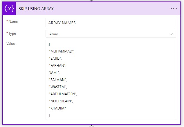 Power Automate Functions - SKIP Function